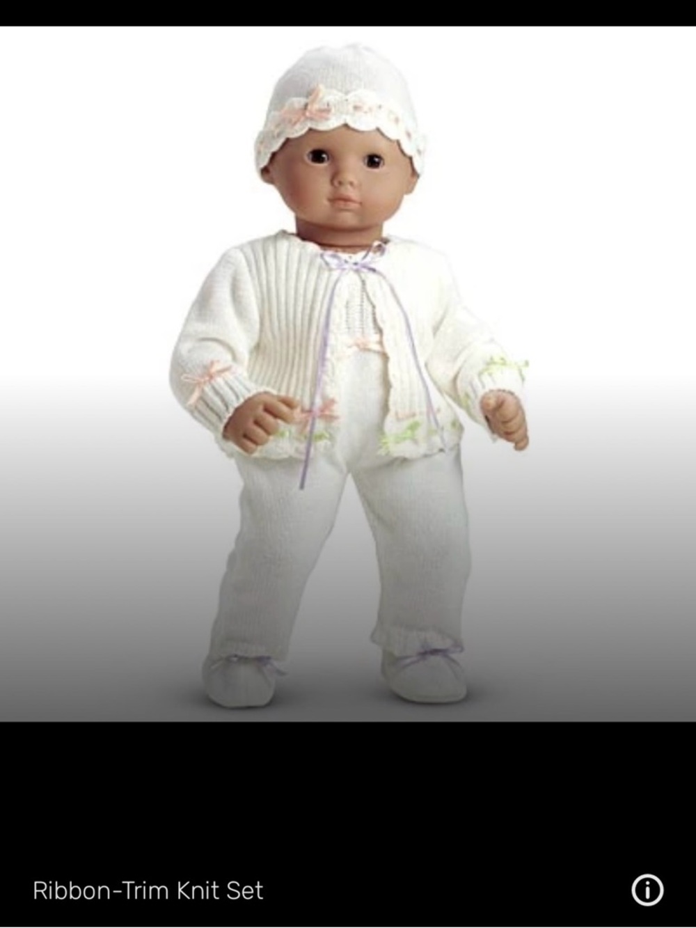 Bitty Baby Ribbon-Trim Knit Outfit and meet outfit, bottle
